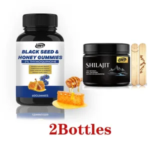 Black Seed Oil 60 GUMMIES and 1Bottle 100% Shilajit