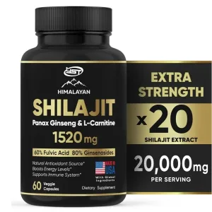 Pure Himalayan Shilajit Supplement 60% Fulvic Acid